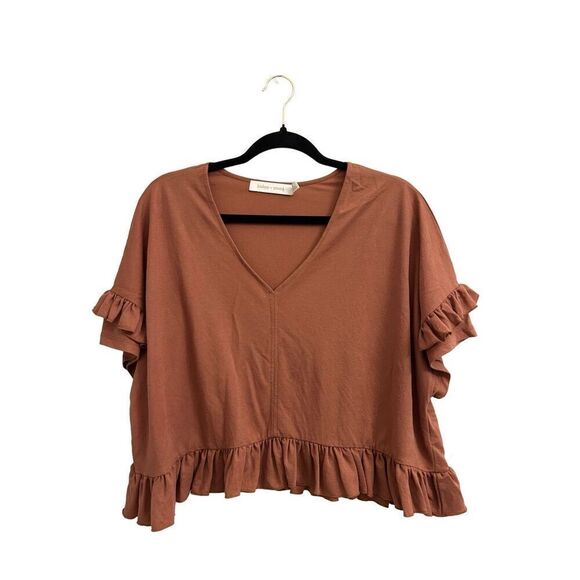 Bishop + Young ruffle sleeve top size M - Picture 1 of 6